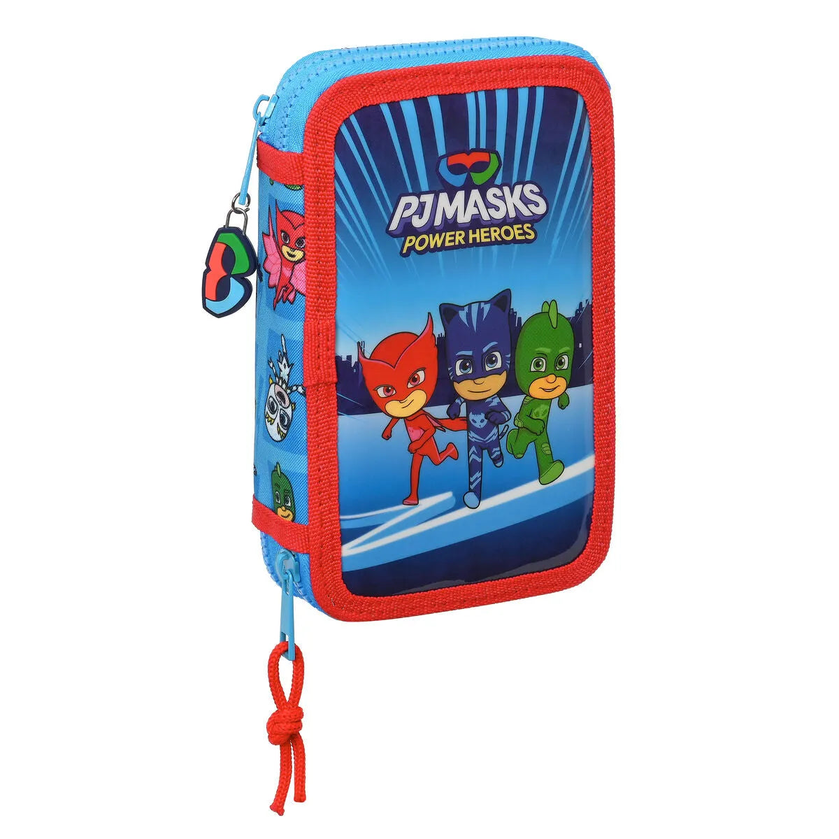 Dvojitý Peračník Plumier Pj Masks 12.5 x 19.5 4 Cm Modrá (28 Pcs) - Kancelária a Kancelárske Potreby školský