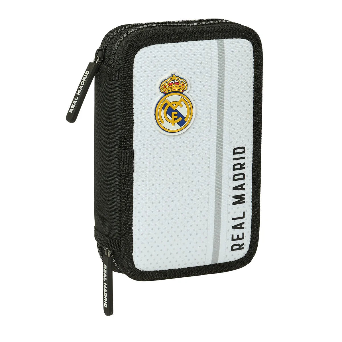 Dvojitý Peračník Plumier Real Madrid C.f. Biela Sivá 12.5 x 19.5 4 Cm - Peračníky Dvojité