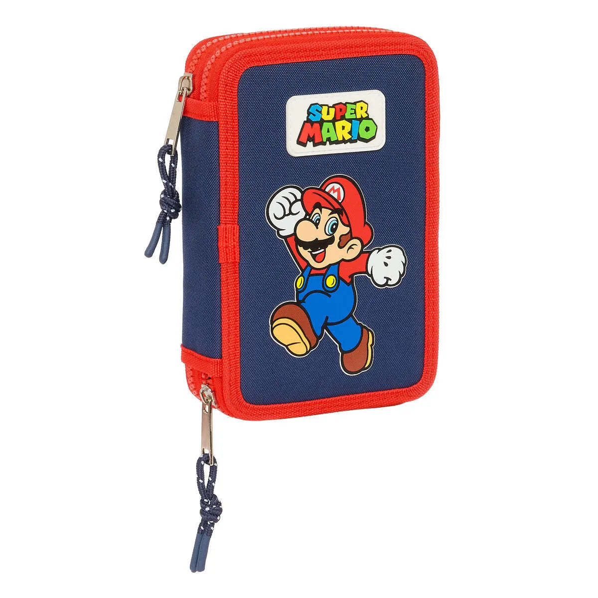 Dvojitý Peračník Plumier Super Mario World Námornícka Modrá 12.5 x 19.5 4 Cm 28 Kusy - Kancelária a Kancelárske