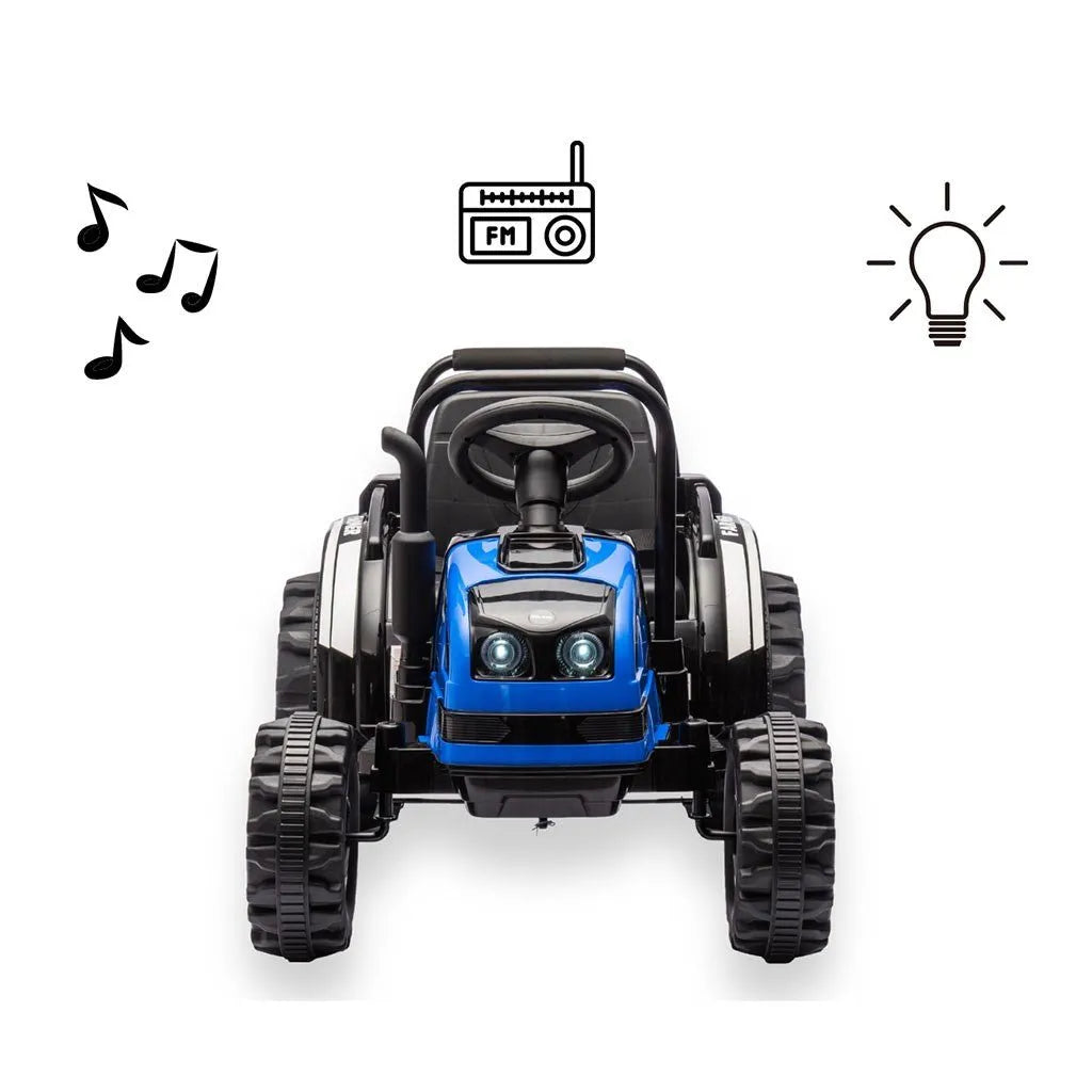 Elektrický Traktor s Prívesom Milly Mally Farmer Modrý - Elektrické Autá - Milly Mally