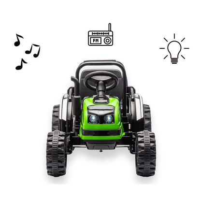 Elektrický Traktor s Prívesom Milly Mally Farmer Zelený - Elektrické Autá - Milly Mally