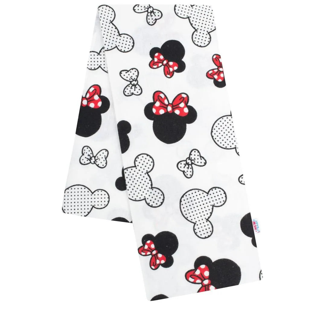 Flanelová Plienka s Potlačou New Baby Biela Mickey & Minnie - Plienky - New Baby