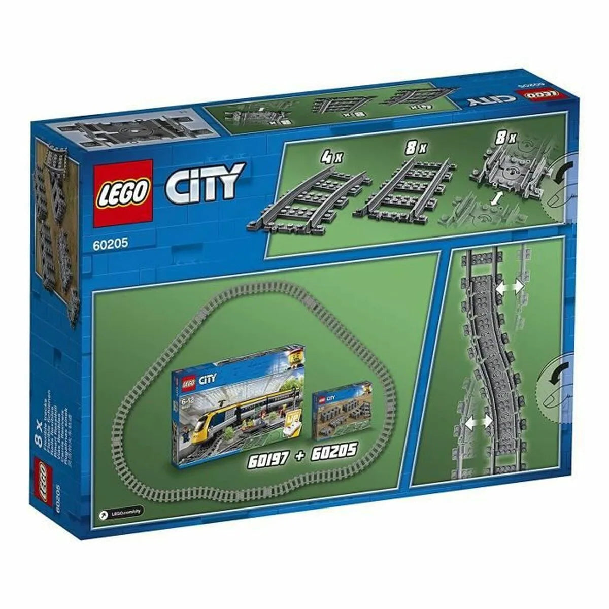 Herná Sada Lego City 60205 železničný Balíček 20 Kusov - Hračky a Hry Vozidlá