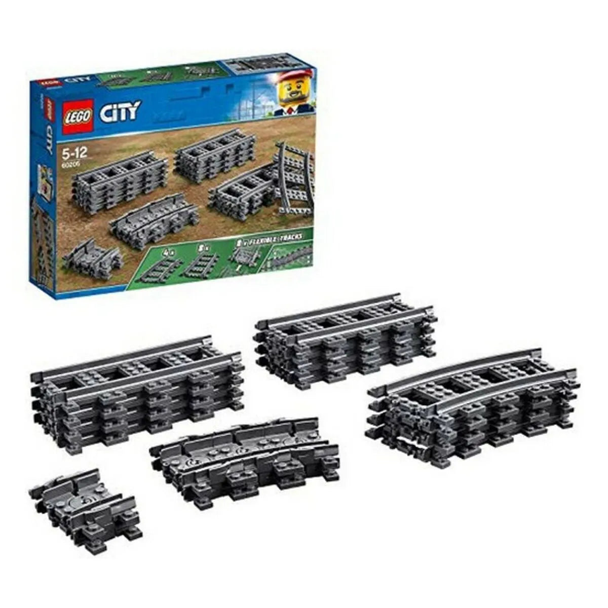 Herná Sada Lego City 60205 železničný Balíček 20 Kusov - Hračky a Hry Vozidlá