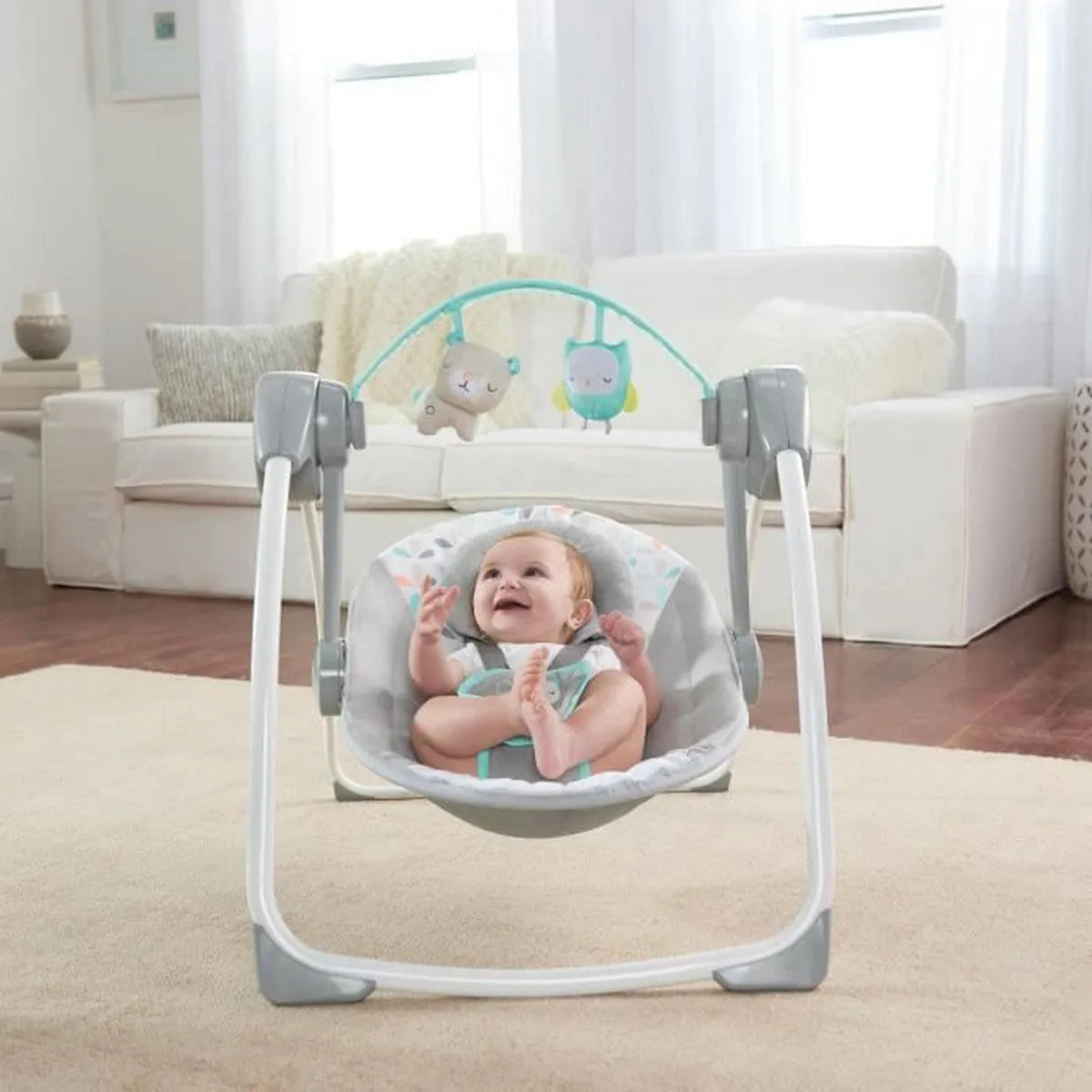 Hojdacie Kreslo Ingenuity Comfort 2 Go ™ Compact Swing Fanciful Forest - Dieťa činnosť a Zábava