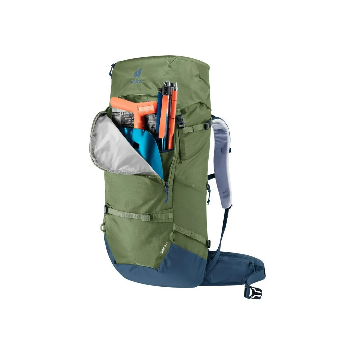 Horský Batoh Deuter Rise 34 + Modrá Khaki - Batožina Ruksaky