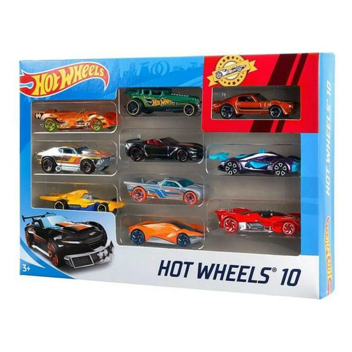 Hracia Sada Dopravných Prostriedkov Hot Wheels Kov (10 Pcs) - Autá