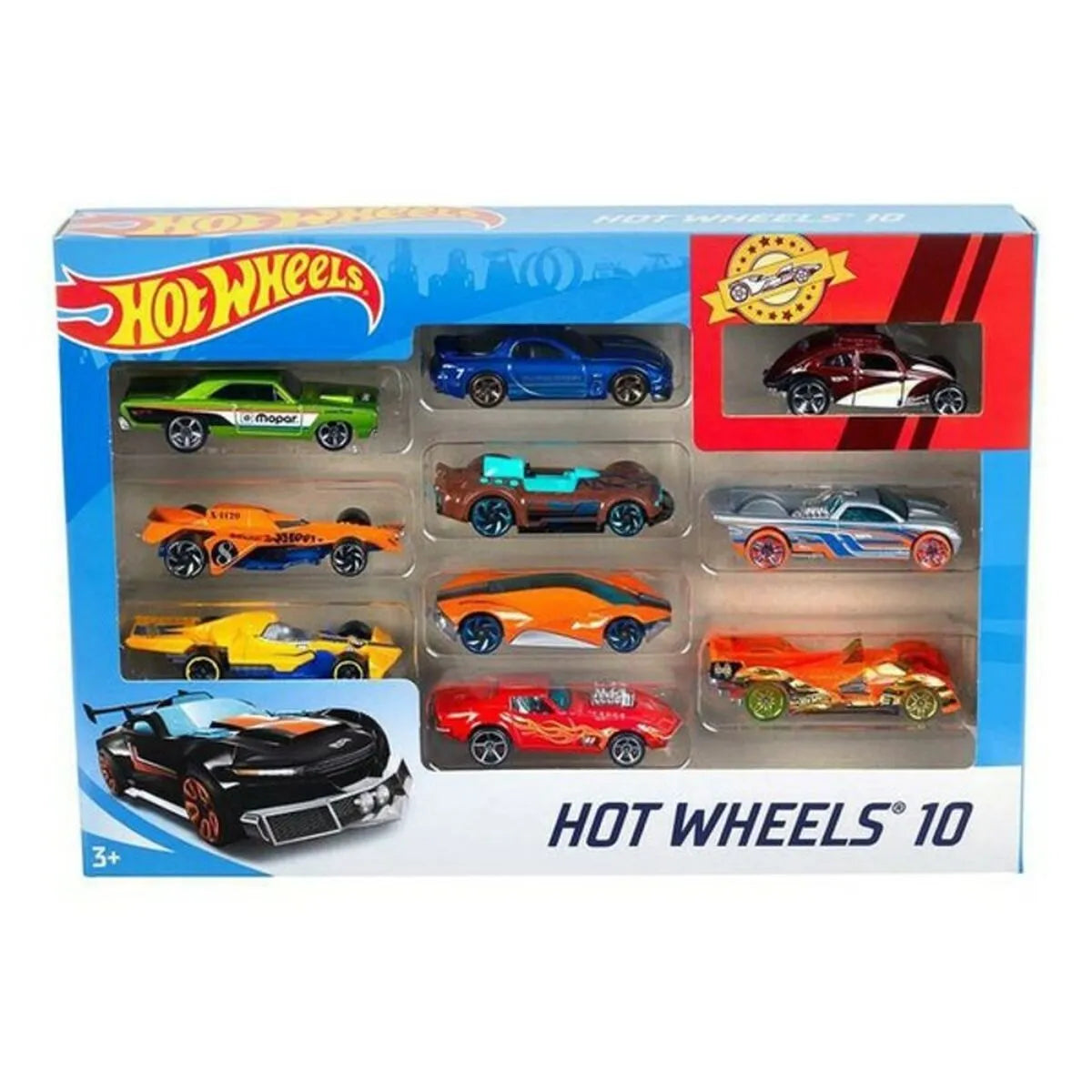 Hracia Sada Dopravných Prostriedkov Hot Wheels Kov (10 Pcs) - Autá