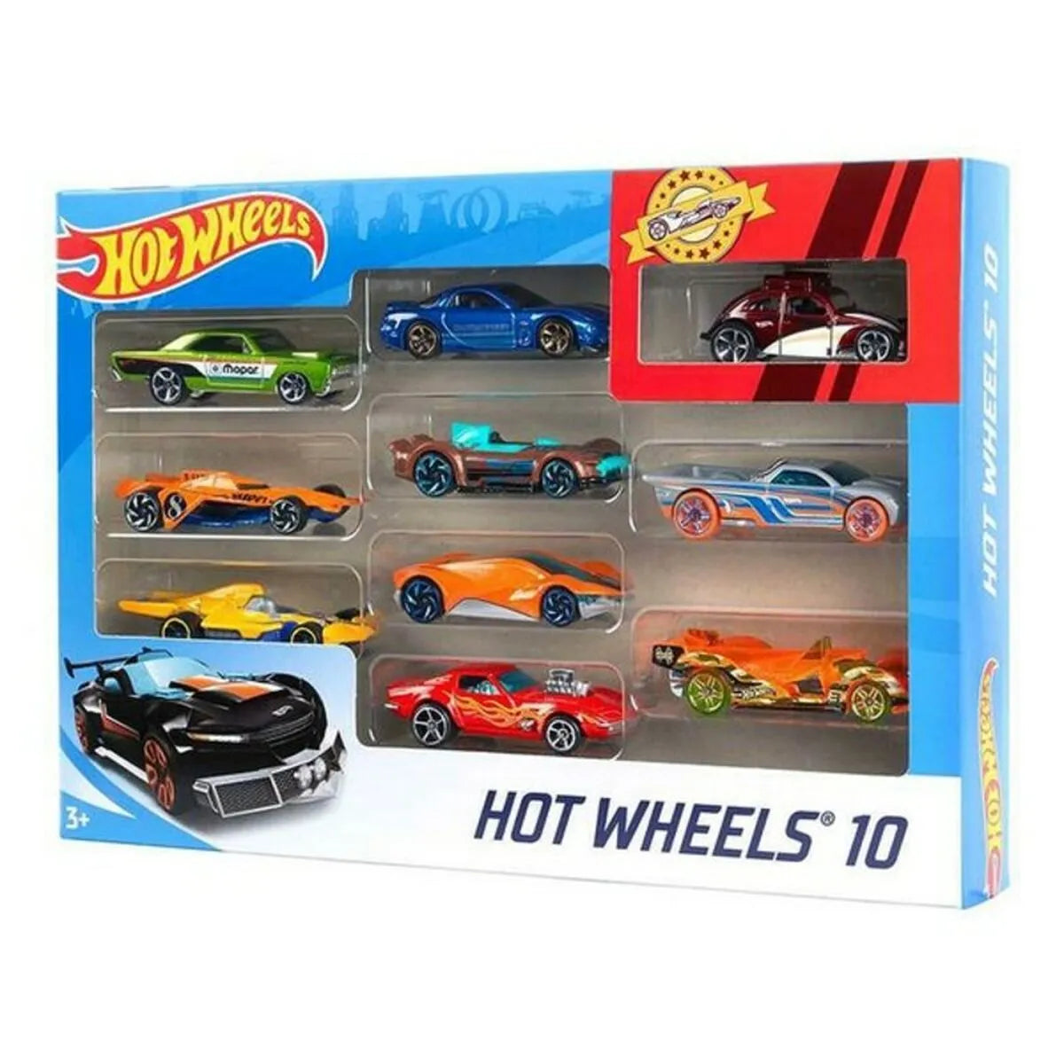 Hracia Sada Dopravných Prostriedkov Hot Wheels Kov (10 Pcs) - Autá