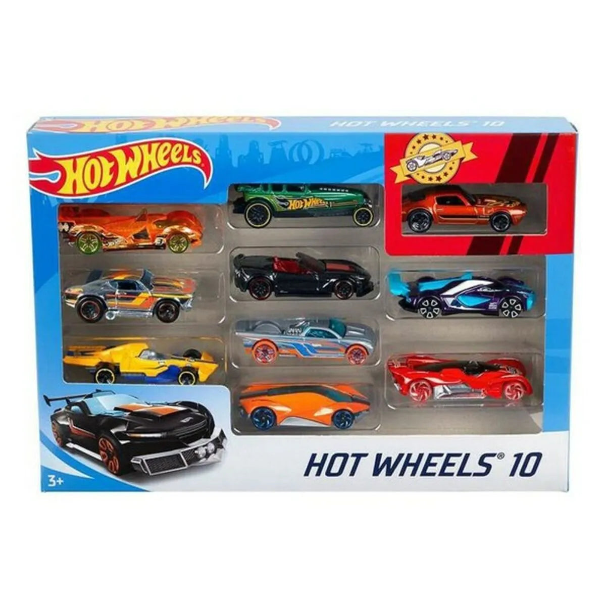 Hracia Sada Dopravných Prostriedkov Hot Wheels Kov (10 Pcs) - Autá