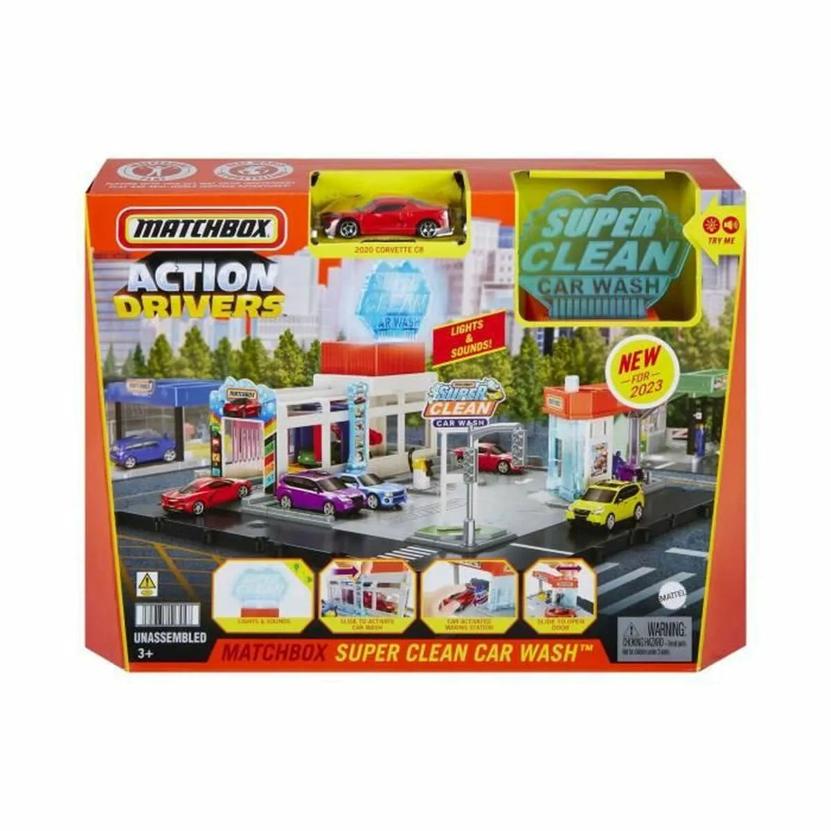 Hracia Sada Dopravných Prostriedkov Matchbox Action Drivers Super Clean Car Wash - Hračky a Hry Vozidlá