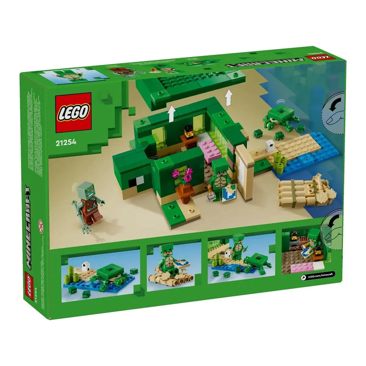 Hracia Sada Lego 21254 Minecraft Korytnačí Plážový Domček