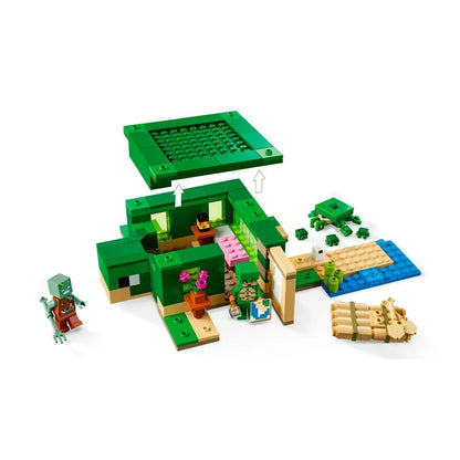 Hracia Sada Lego 21254 Minecraft Korytnačí Plážový Domček