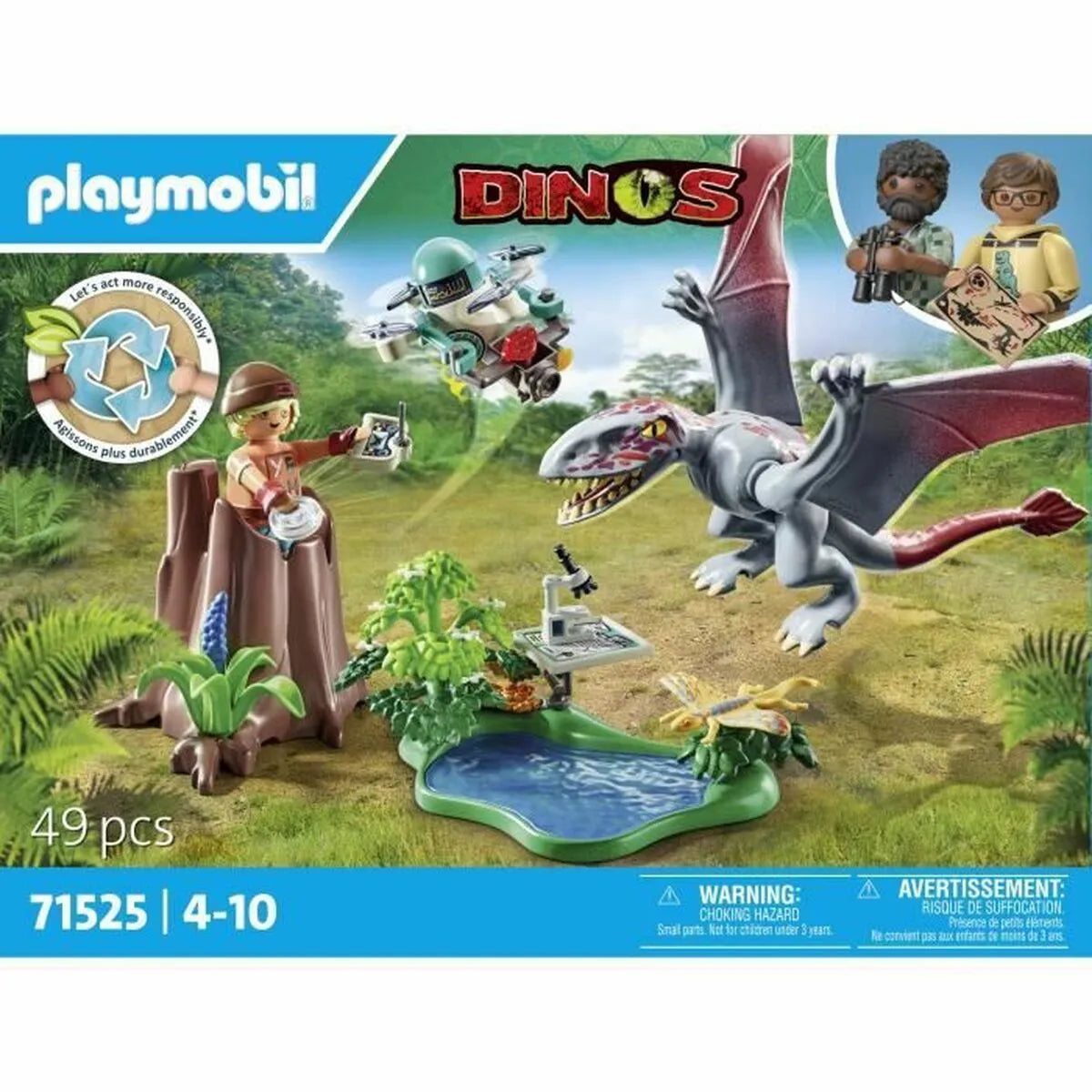 Hracia Súprava Playmobil Dinos 71525 - Hračky a Hry Bábiky Postavičky