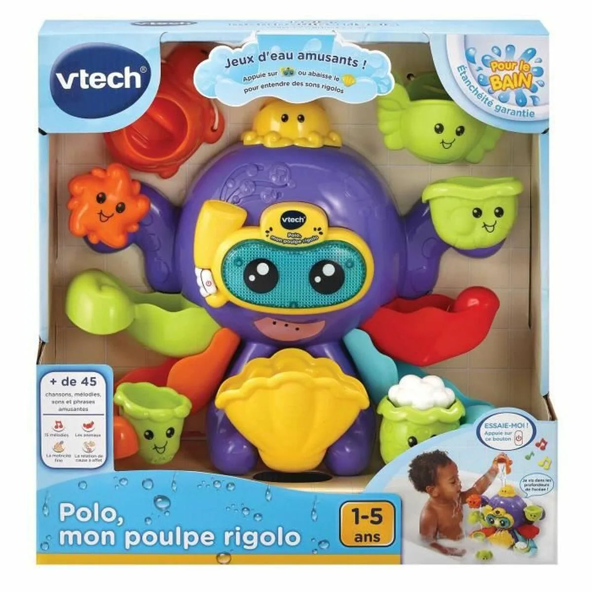 Hračky do Vane Vtech Baby Polo my Funny Octopus Vodná - Domácnosť a Kuchyňa Kúpeľňa