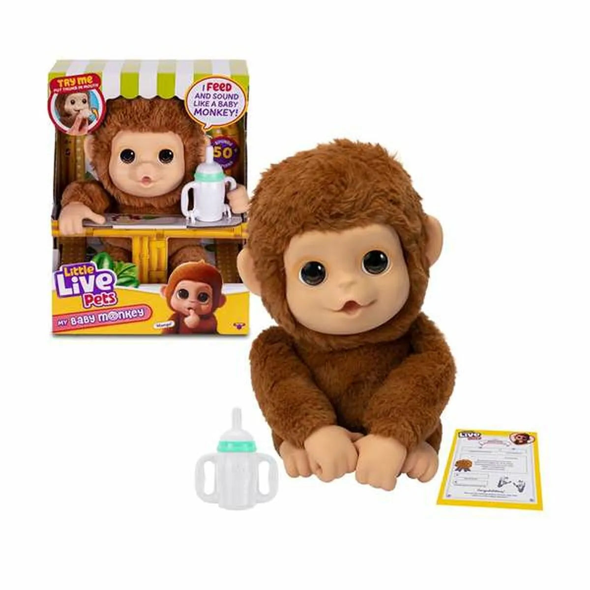 Interaktívny Maskot Famosa my Baby Monkey Little Live Pets - Hracie Sady