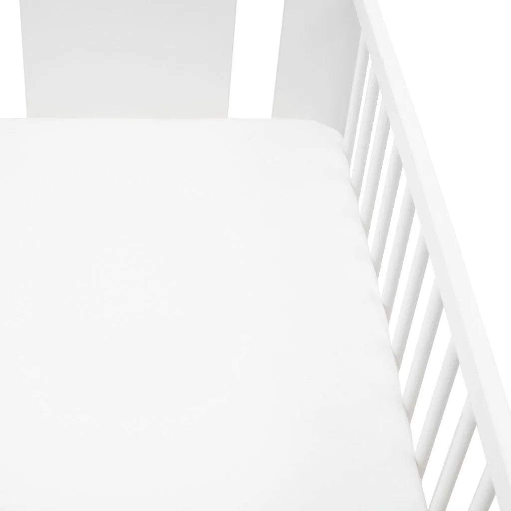 Jersey Fitted Sheet For Crib New Baby 120x60 White - Prestieradlá - New Baby