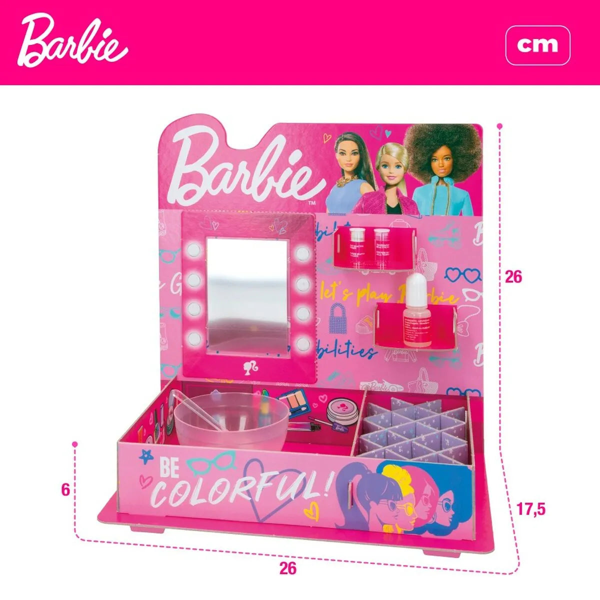 Kit to Create Makeup Barbie Studio Color Change Rúž 15 Kusy - Hračky a Hry Kostýmy Príslušenstvo