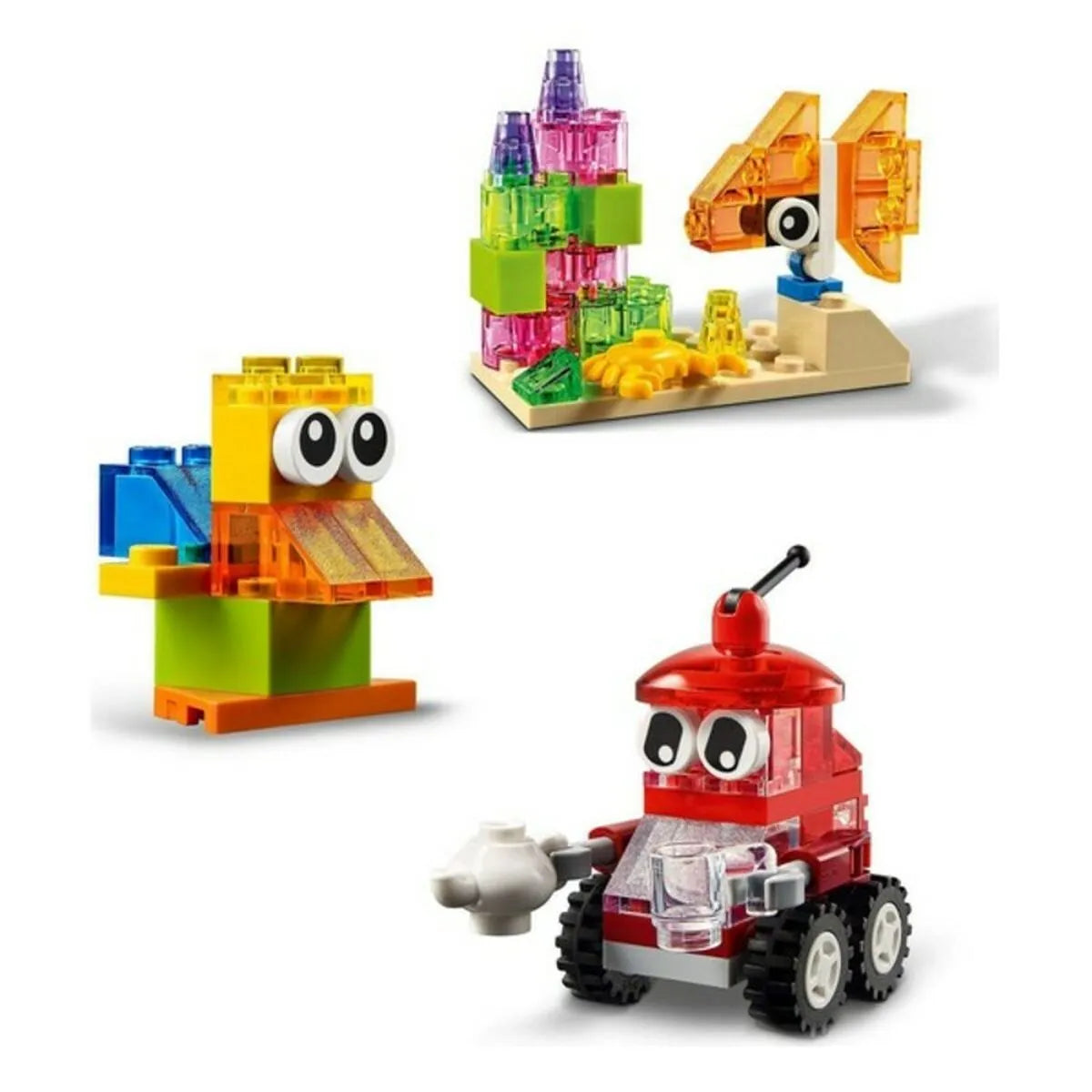 Klasická Stavebnica Priehľadných Kociek Lego 11013 500 Kusov