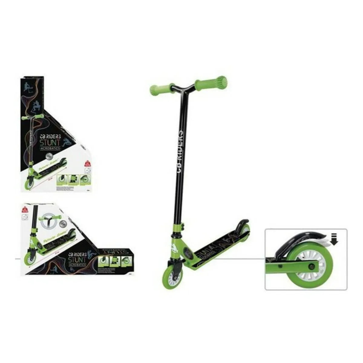 Kolobežka Scooter Cb Riders Colorbaby 54065 čierna/zelená (61 x 37 80 Cm) - Kolobežky