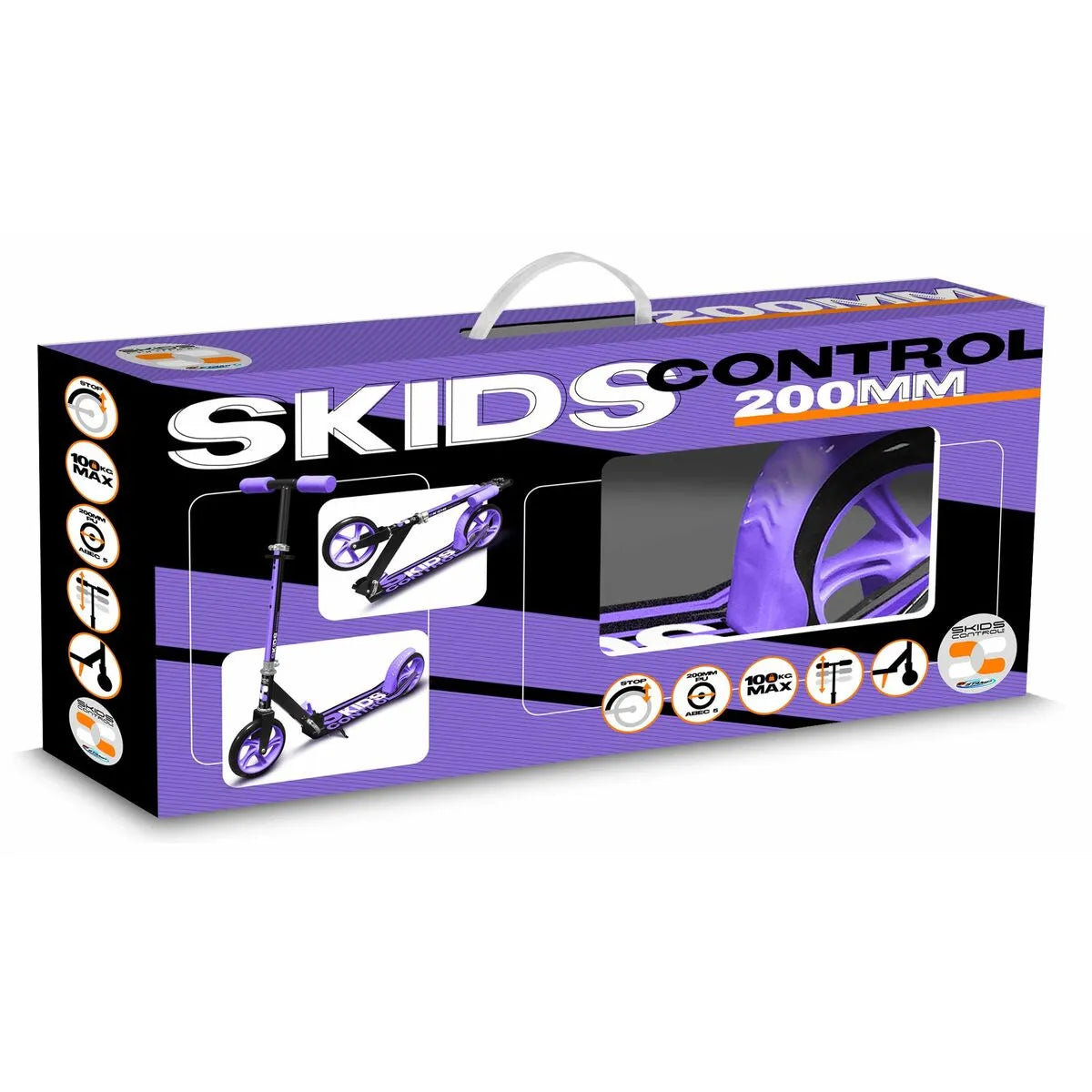 Kolobežka Skids Control Purpurová Skladateľný Páčidlo - športy a Outdoor Mestská Mobilita - Skids Control