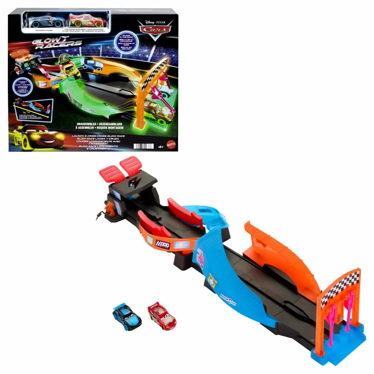 Odpaľovacia Dráha Mattel Glow Racers Svietiaci v Tme - Hračky a Hry Vozidlá