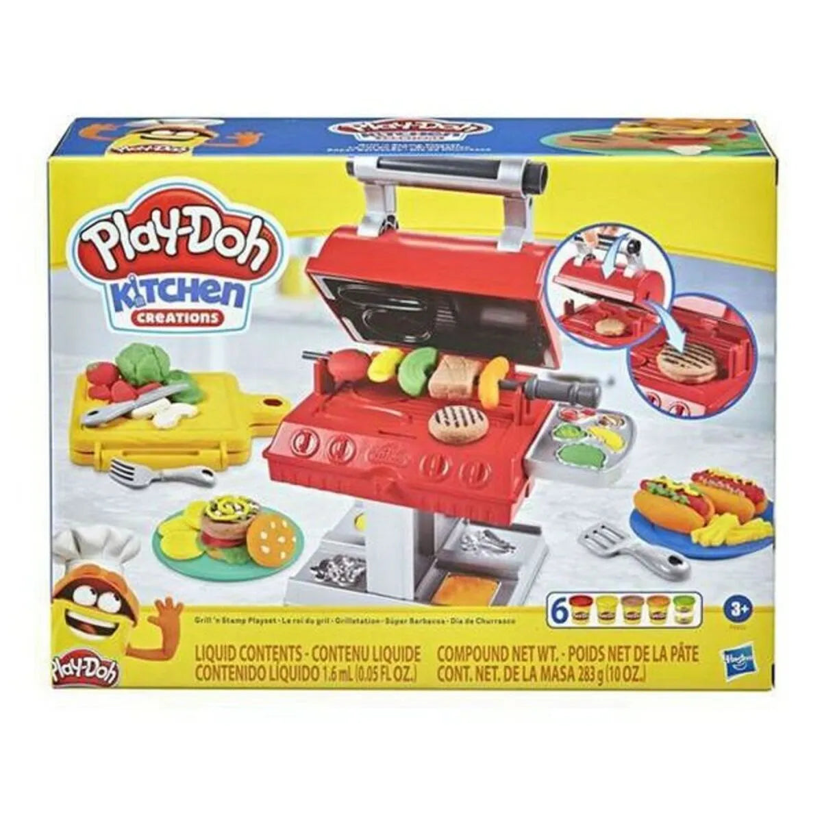 Plastelínová Hra Kitchen Creations Play-doh Grill ?N Stamp Plastické Viacfarebná - Hračky a Hry Tvorivé činnosti