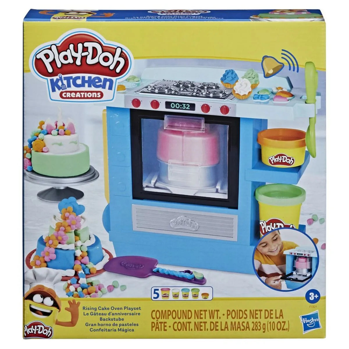 Plastelínová Hra Playdoh Rising Cake Oven Hasbro F1321 Biela Viacfarebná - Modelovacie Hmoty