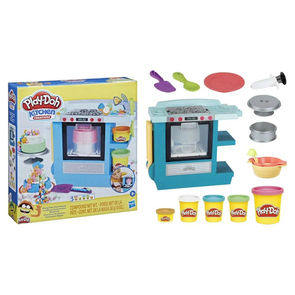 Plastelínová Hra Playdoh Rising Cake Oven Hasbro F1321 Biela Viacfarebná - Modelovacie Hmoty