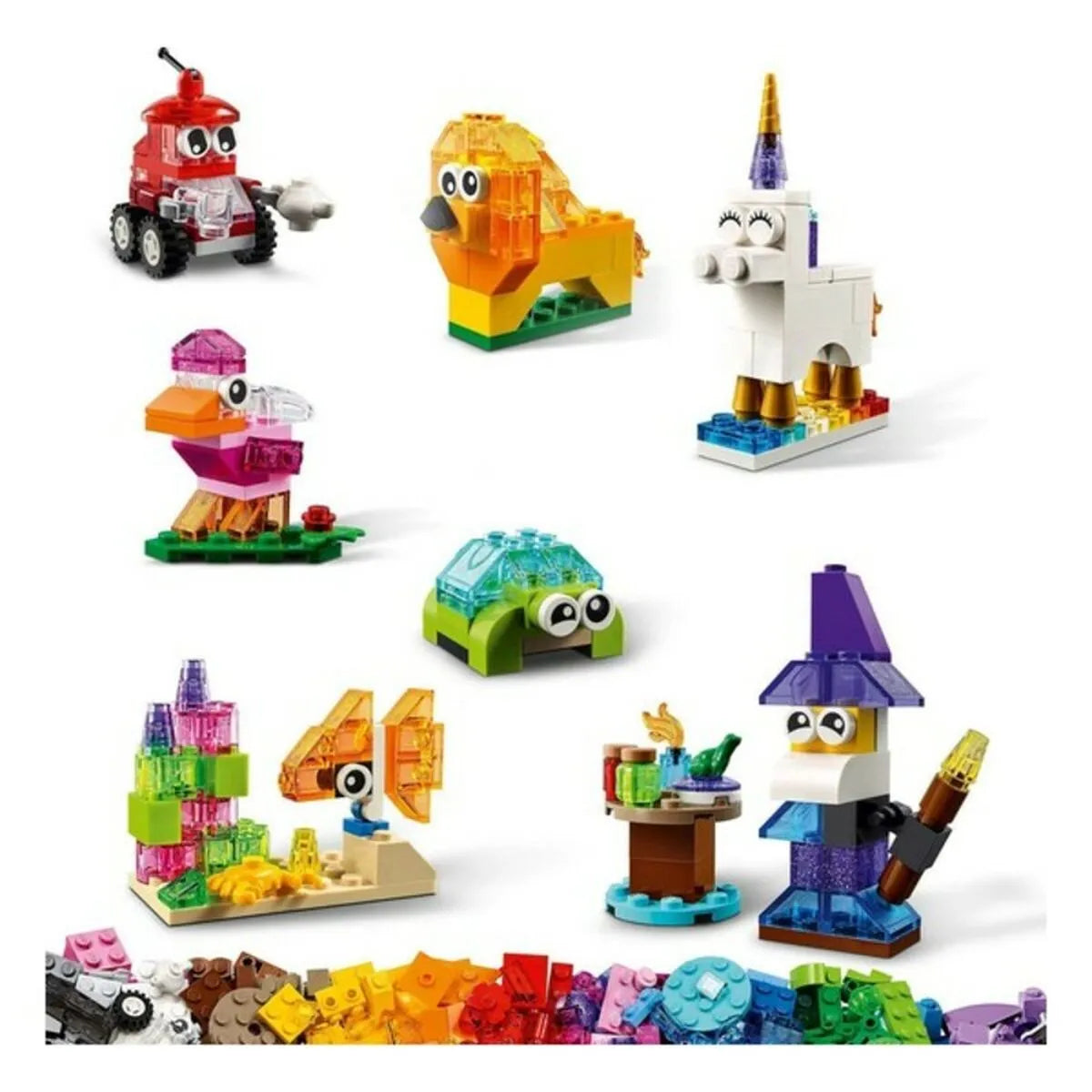 Playset Classic Transparent Bricks Lego 11013 - Hračky a Hry Bábiky Postavičky