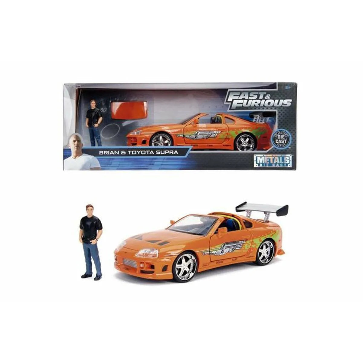 Playset Fast & Furious Brian Toyota Supra 2 Kusy - Autá