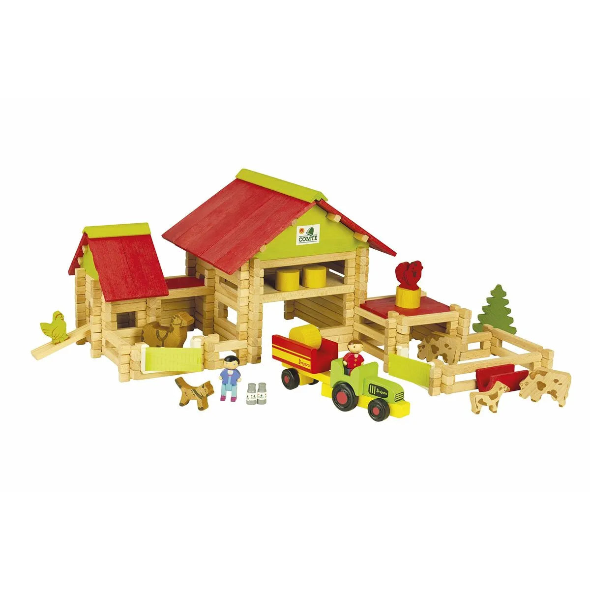 Playset Jeujura Large Farm (220 Kusy) - Hračky a Hry Bábiky Postavičky