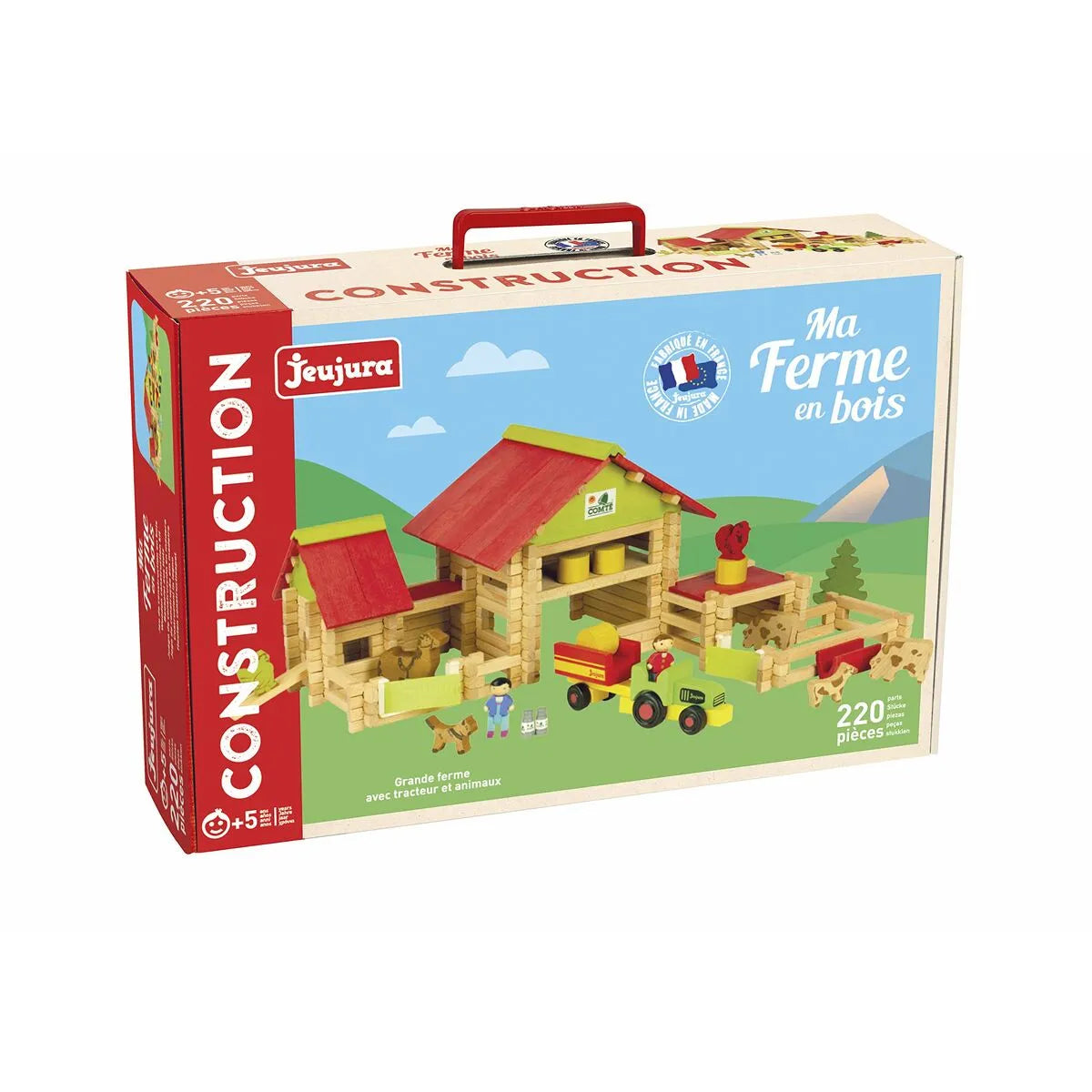 Playset Jeujura Large Farm (220 Kusy) - Hračky a Hry Bábiky Postavičky