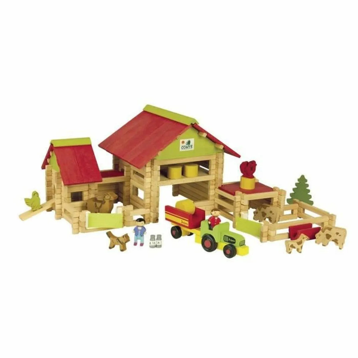 Playset Jeujura Large Farm (220 Kusy) - Hračky a Hry Bábiky Postavičky