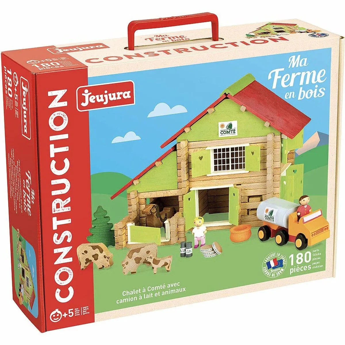 Playset Jeujura my Wooden Farm (180 Kusy) - Hračky a Hry Bábiky Postavičky