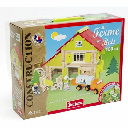 Playset Jeujura my Wooden Farm (180 Kusy) - Hračky a Hry Bábiky Postavičky