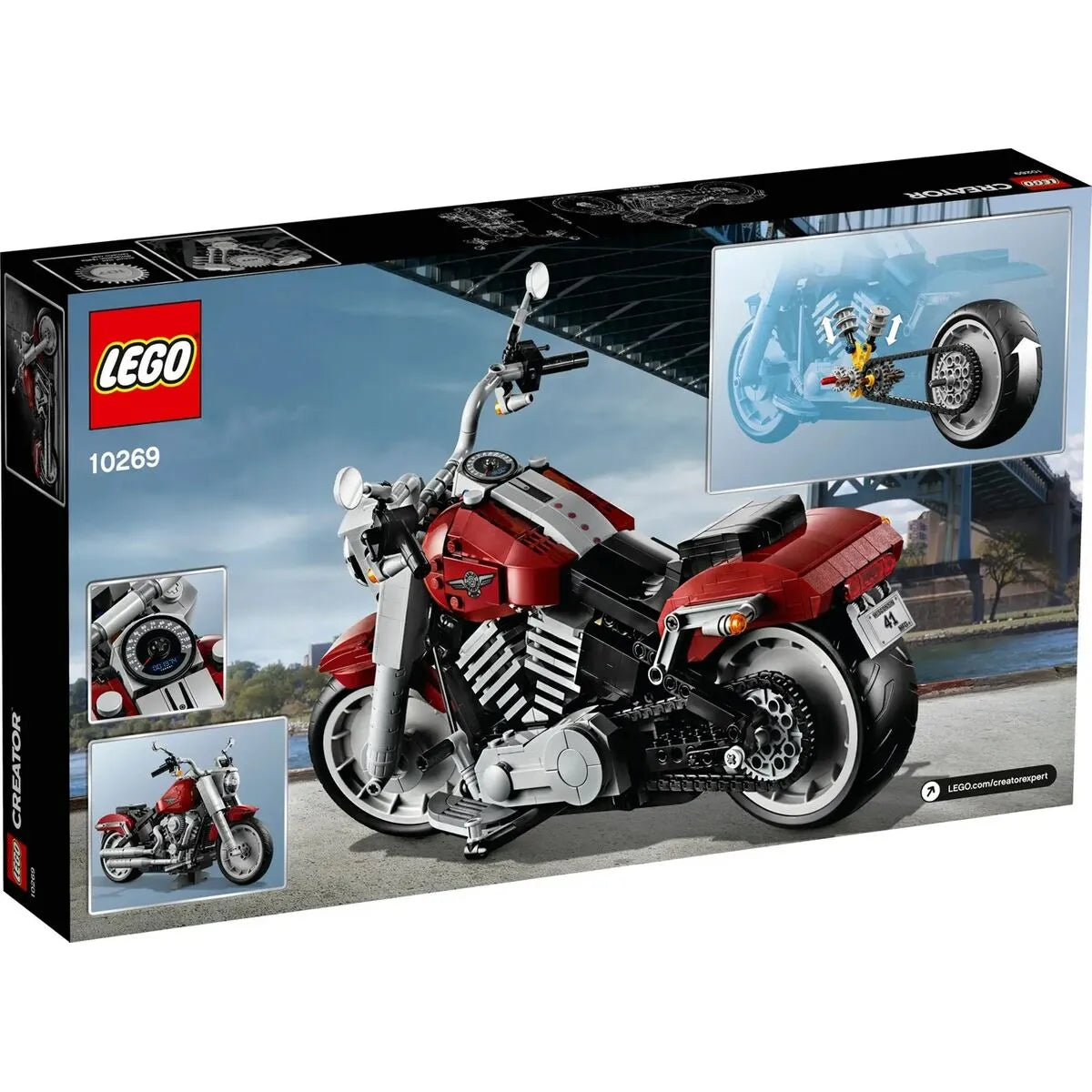 Playset Lego Creator Expert: Harley-davison Fat Boy 10269 1023 Kusy 18 x 20 33 Cm - Hračky a Hry Bábiky Postavičky