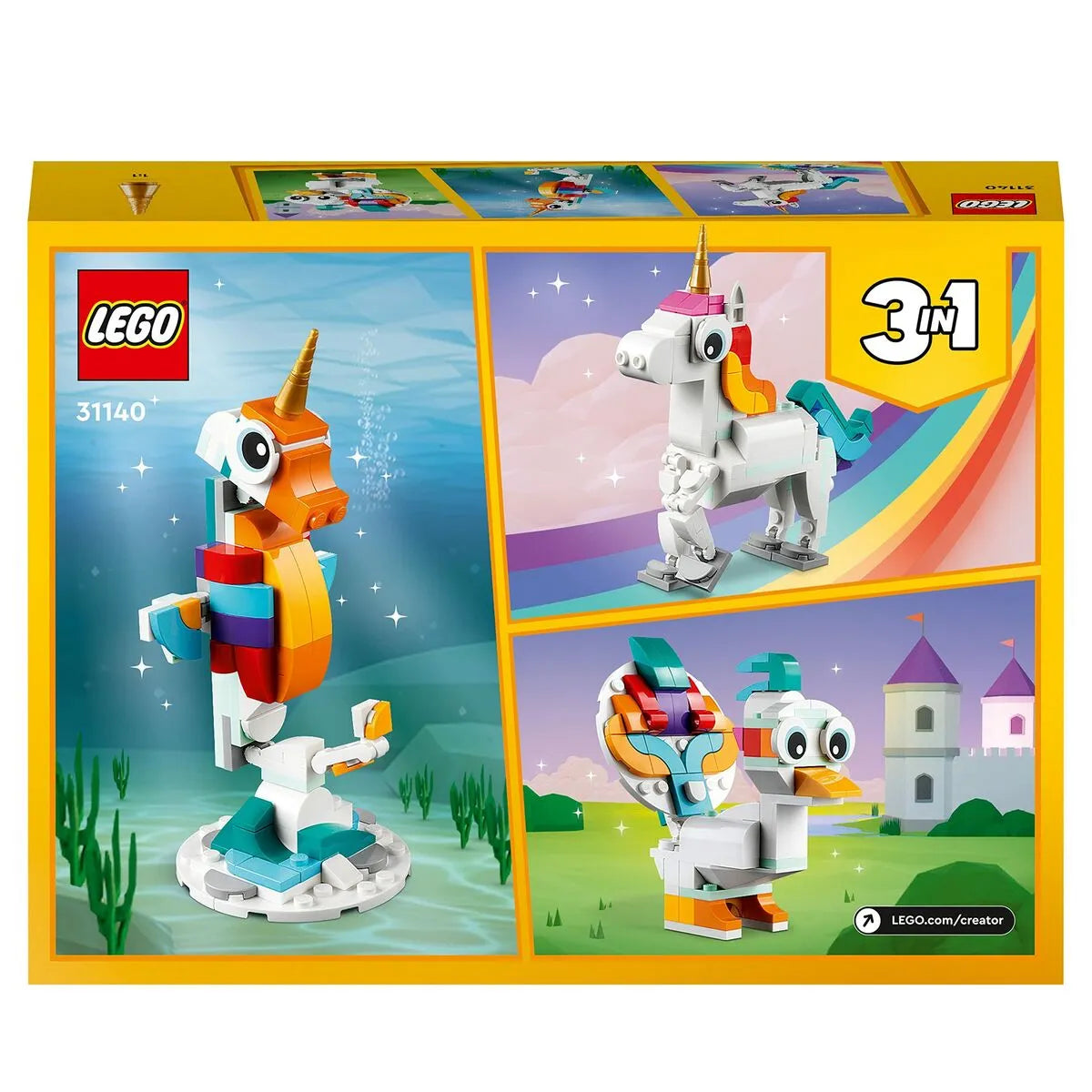 Playset Lego Creator Magic Unicorn 31140 3 v 1 145 Kusy