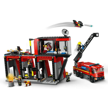 Playset Lego Fire Station With Engine - Hračky a Hry Bábiky Postavičky