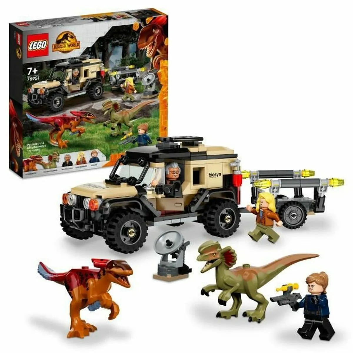 Playset Lego Jurassic World Transport Of Pyroraptor And Dilophosaurus - Hračky a Hry Bábiky Postavičky