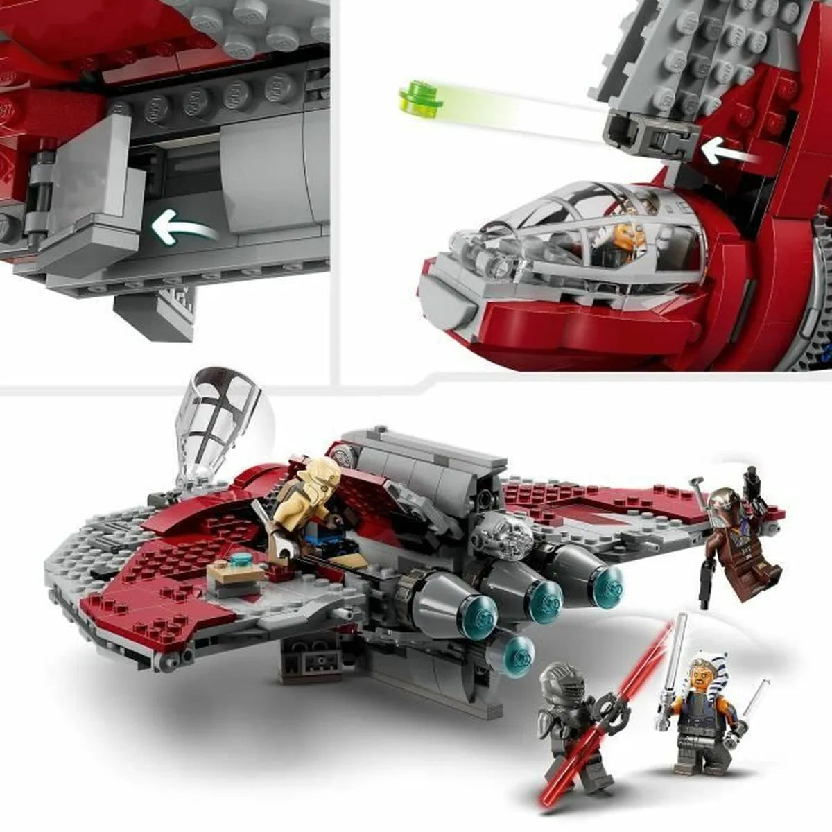 Playset Lego Star Wars 75362 Ahsokina T6 Jedi Stíhačka 599 Kusov - Hračky a Hry Bábiky Postavičky