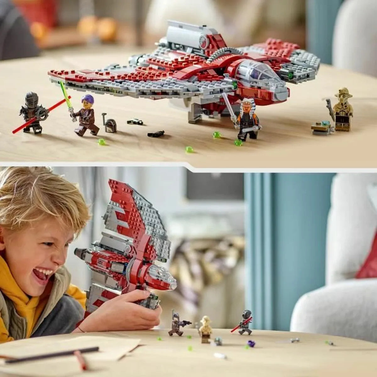 Playset Lego Star Wars 75362 Ahsokina T6 Jedi Stíhačka 599 Kusov - Hračky a Hry Bábiky Postavičky