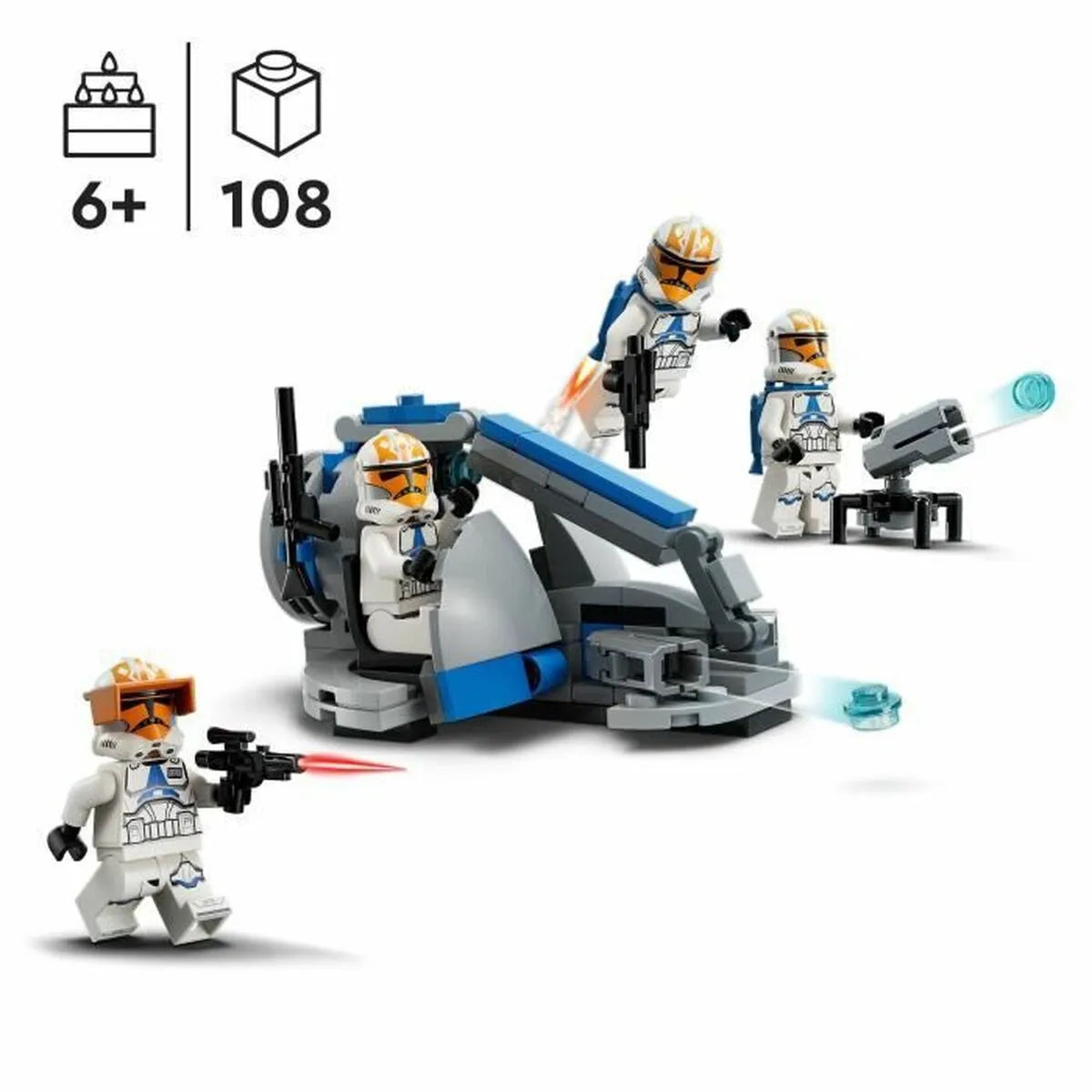 Playset Lego Star Wars Ahsoka’s Clone Trooper 332nd Battle Pack 108 Kusy - Hračky a Hry Bábiky Postavičky