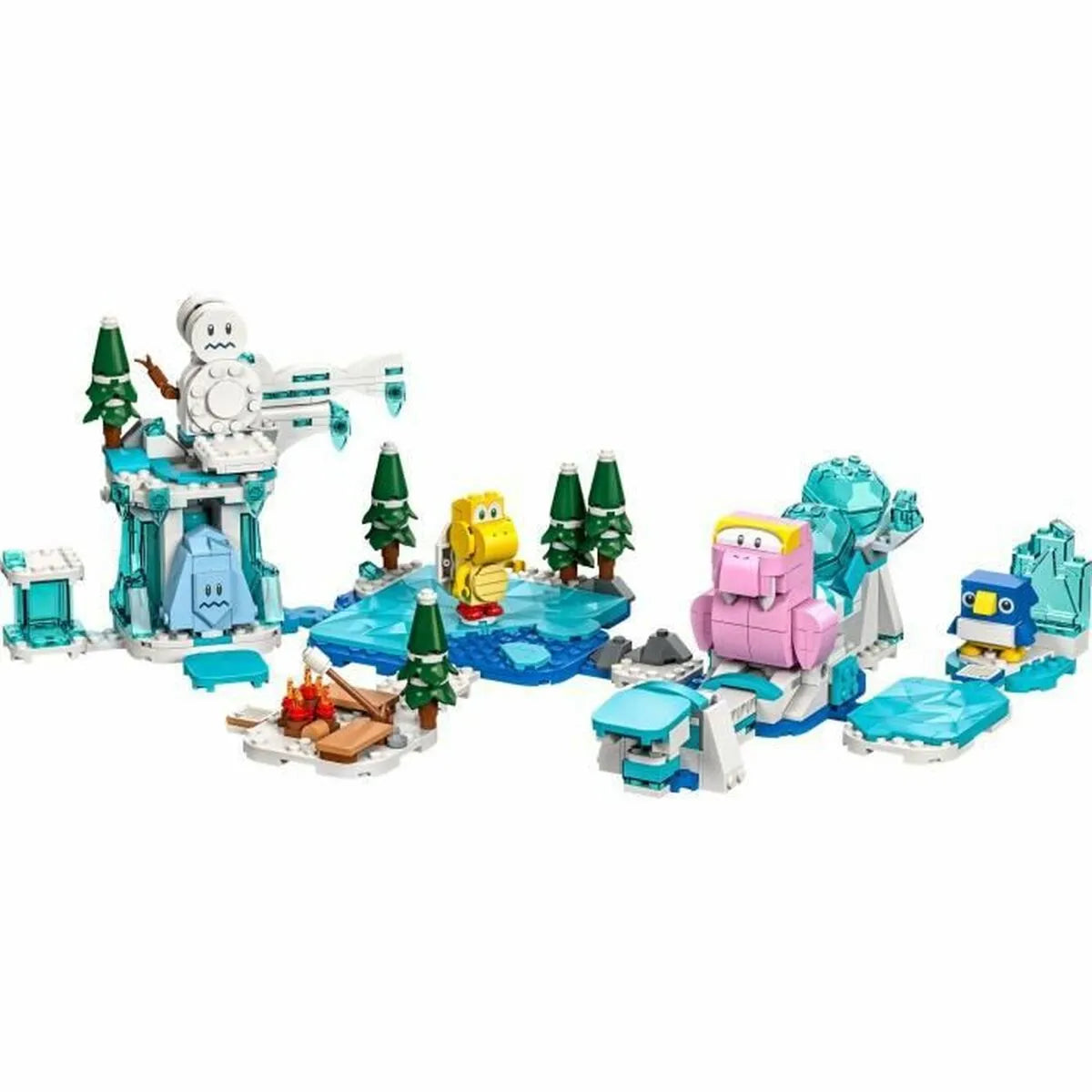 Playset Lego Super Mario 71417 Fliprus Snow Adventure 567 Kusy - Hračky a Hry Bábiky Postavičky