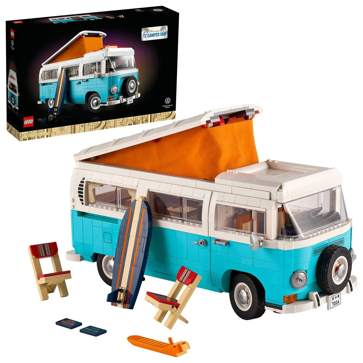 Playset Lego Volkswagen T2 Camper Van 10279 2207 Kusy 14 x 15 35 Cm - Hračky a Hry Bábiky Postavičky