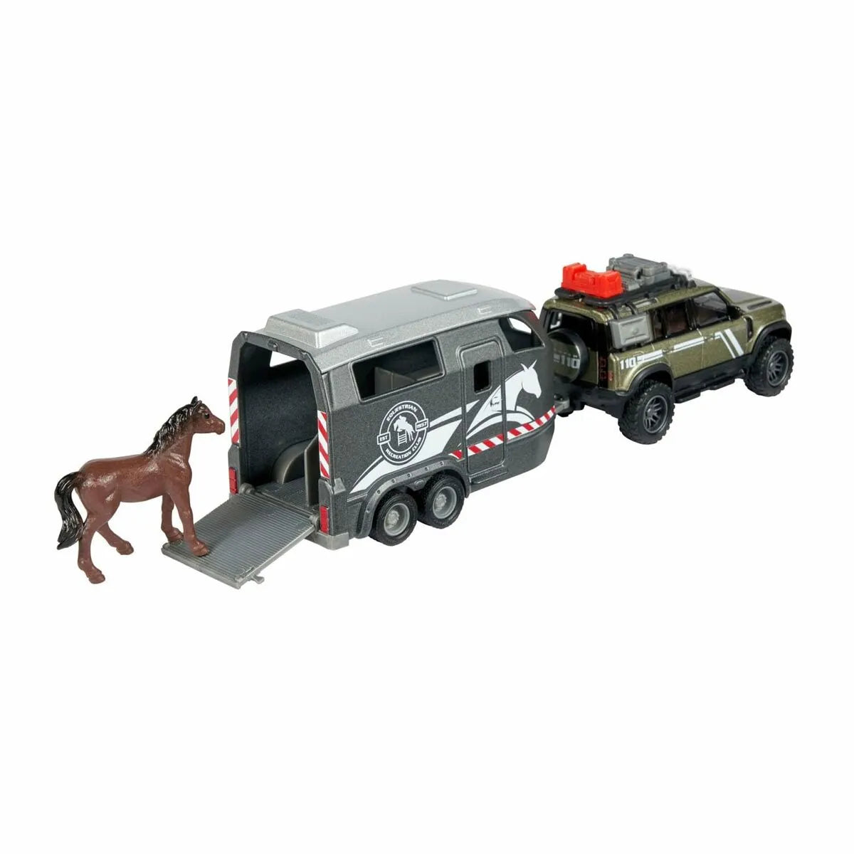 Playset Majorette Land Rover + Remorque Cheval - Hračky a Hry Bábiky Postavičky