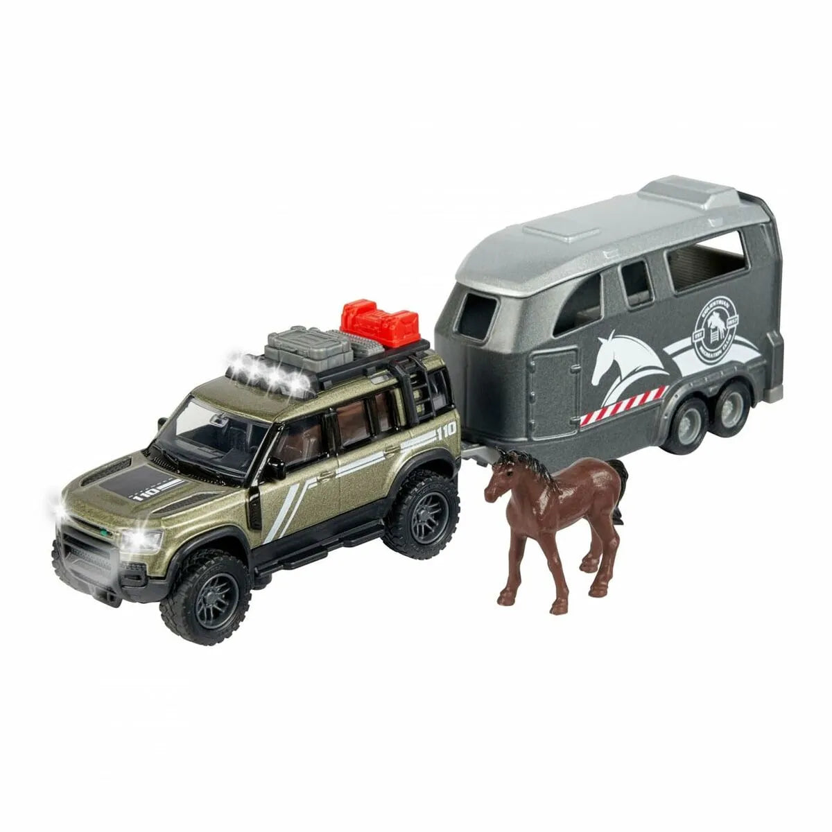 Playset Majorette Land Rover + Remorque Cheval - Hračky a Hry Bábiky Postavičky