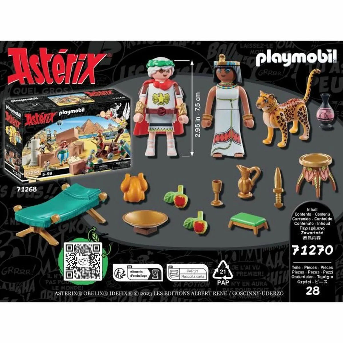 Playset Playmobil 71270 - Asterix: César And Cleopatra 28 Kusy - Hračky a Hry Bábiky Postavičky