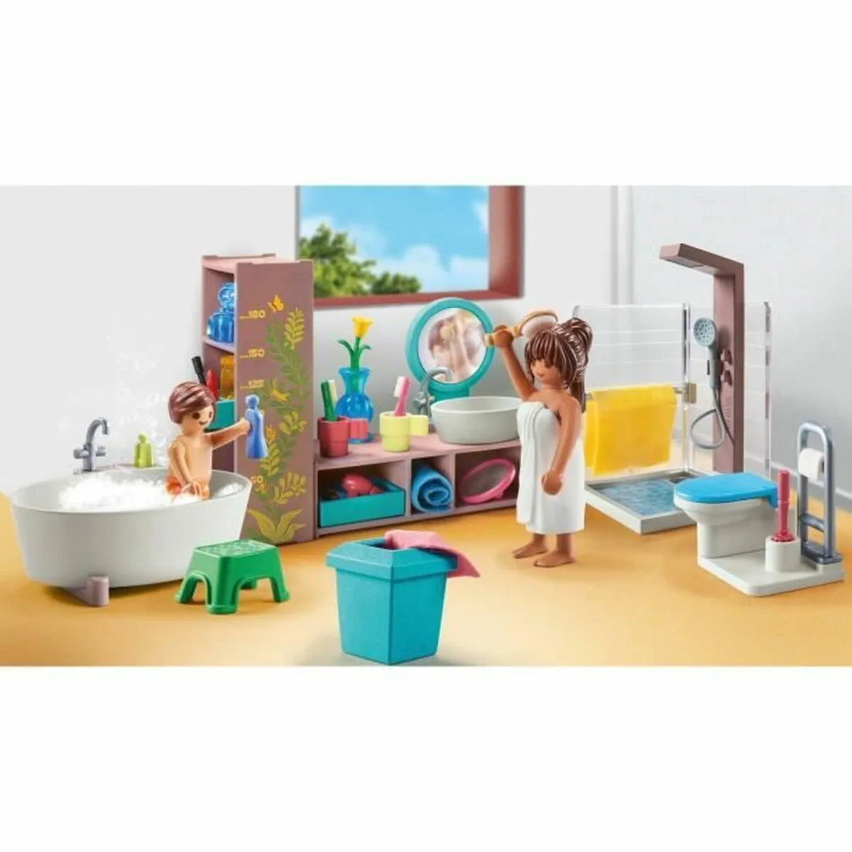 Playset Playmobil 71611 - Kúpeľňa Vaňa 55 Kusov - Hračky a Hry Bábiky Postavičky