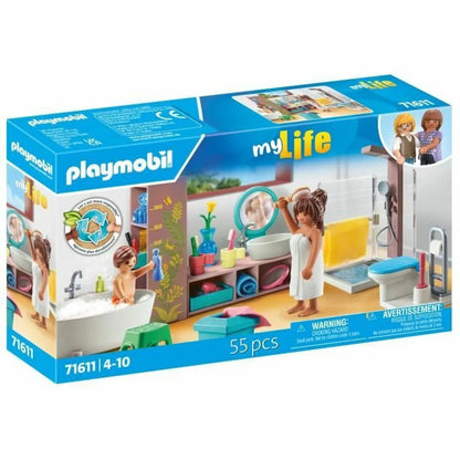 Playset Playmobil 71611 - Kúpeľňa Vaňa 55 Kusov - Hračky a Hry Bábiky Postavičky